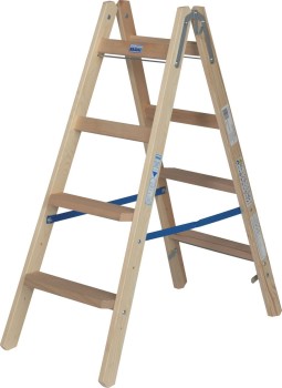 Drabina drewniana stopnie/szczeble 2x4 2,5m Krause Stabilo 818317