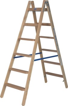 Drabina drewniana stopnie/szczeble 2x6 3m Krause Stabilo 818331