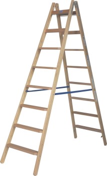 Drabina drewniana stopnie/szczeble 2x8 3,5m Krause Stabilo 818355