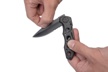 Nóż z ostrzem ząbkowanym, składany, WOLFCRAFT 4289000