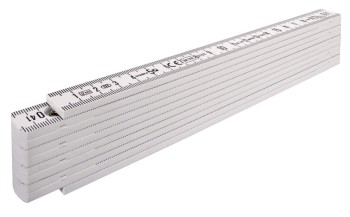 Miara składana 2m 1107 plastik, biała STABILA 01701