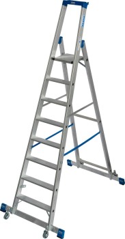 Drabina jezdna 3.9m 1x8 ze stabilizatorami Krause Stabilo Professional 127327