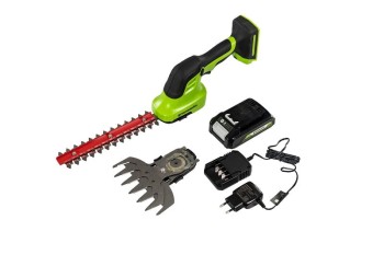 24V Nożyce do podcinania trawy i żywopłotów G24SHTK2 zestaw Ład.+2Ah GREENWORKS GR1600607VA