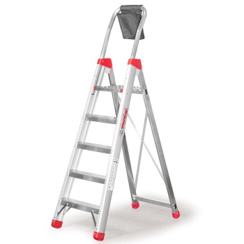 Drabina aluminiowa magazynowa składana 12-stopniowa FARAONE LADY12 - wysokość robocza 4,63 m