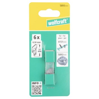 Ostrza do fazownika 5892000, 4151000, 6 szt. WOLFCRAFT 5893000