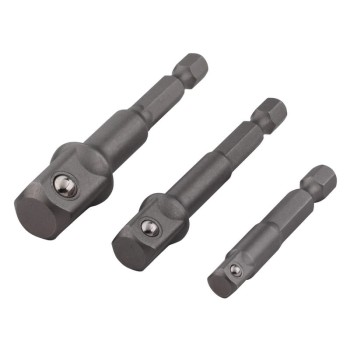 1 zestaw 3 adapterów do kluczy nasadowych 1/2 , 3/8 cala, 1/4 cala, trzpień 6-kątny WOLFCRAFT 8797000