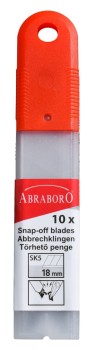 Profesjonalne ostrza odłamywane 18 mm, 15 seg.(10 szt.), ABRABORO 00001018