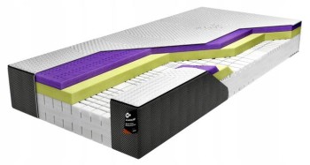Materac piankowy Curem REG 90x200 średnio twardy PREMIUM Pokrowiec Zeo Case