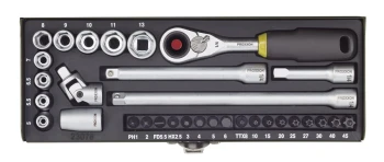 Zestaw kluczy nasadowych 1/4 cala 32 cz. PROXXON 23078