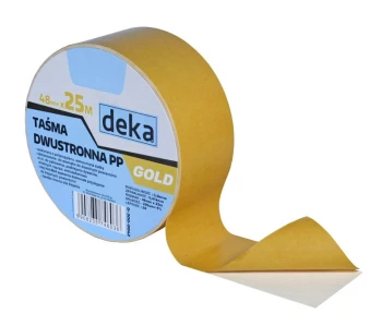 TAŚMA DWUSTRONNA PP GOLD 48MM*25M DEKA D-300-0042