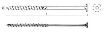 WKRĘT DO DREWNA Z ŁBEM STOŻKOWYM NA TORX 5*70MM T25 UN SPKS 5*70
