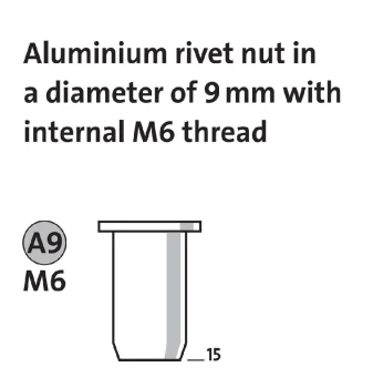 Nitonakrętki aluminiowe AM6/15 10 szt. NOVUS 045-0043