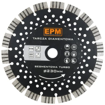TARCZA DIAMENTOWA SEGMENTOWA TURBO Z OTWORAMI CHŁODZĄ. 230MM EPM E-550-0523