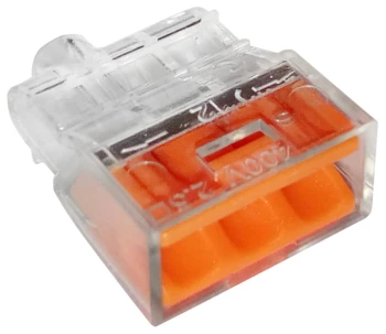 SZYBKOZŁĄCZKA 3*0,5-2,5MM2 TRANSPARENTNA/POMARAŃCZOWY 10 SZT EPM E-650-0230