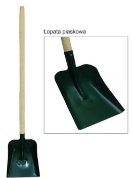 ŁOPATA PIASKOWA OPRAWNA PROSTA UN L-12