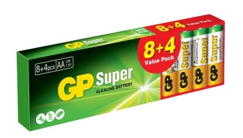 BATERIA SUPER ALKALINE AA LR6 1.5V 12 SZTUK GP BATTERY GP15A-U12