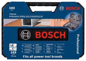 ZESTAW WIERTEŁ I BITÓW TITANIUM V-LINE 103 SZT. BOSCH 2608594070