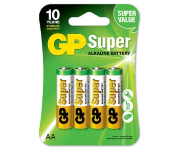 BATERIA SUPER ALKALINE AA LR6 1.5V 4 SZTUKI GP BATTERY GP15A-UW4