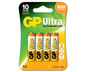 BATERIA ULTRA ALKALINE AA LR6 1.5V 4 SZTUKI GP BATTERY GP15AU-U4