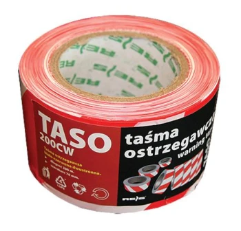 TAŚMA OSTRZEGAWCZA BIAŁO-CZERWONA 70MM*200M UN TASMA 70*200