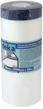 FOLIA OCHRONNA Z TAŚMĄ NIEBIESKĄ 110CM*20M DEKA D-300-0251