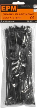 OPASKI PLASTIKOWE PA6.6 100SZT. CZARNE 80*2.5 EPM E-600-0001
