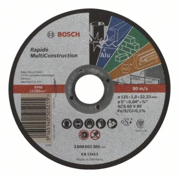 TARCZA RAPIDO MULTICONSTRUCTION 125*1,0 PROSTA BOSCH 2608602385