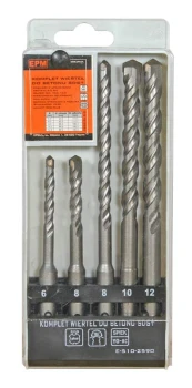 ZESTAW WIERTEŁ SDS+ DO BETONU 6,8 - KR, 8,10,12 - DŁ. SZT. EPM E-510-2590