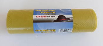 WORKI NA ŚMIECI 120L 70*110 ŻÓŁTE 10 SZTUK UN AN 120L/10ZO