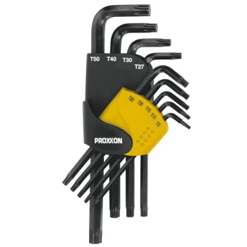 Zestaw kluczy imbusowych do śrub TX z uchwytem 9 części PROXXON 23944