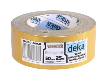 TAŚMA DWUSTRONNA WZMACNIANA GOLD STRONG 50*25 DEKA D-300-0046
