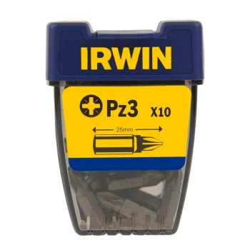 GROT, BIT, KOŃCÓWKA TYPU POZIDRIV 1/4' 25MM 10 SZT. PZ3 IRWIN 10504340