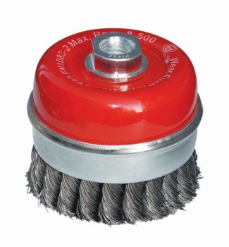 Szczotka doczołowa 80 mm/M14 - drut splatany 0,5 mm ABRABORO 92031313