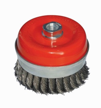 Szczotka doczołowa 100 mm/M14 - drut splatany 0,5 mm ABRABORO 92031317