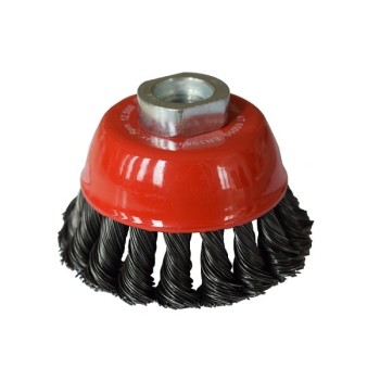 Szczotka doczołowa 65 mm/M14 - drut splatany 0,5 mm ABRABORO 99040010