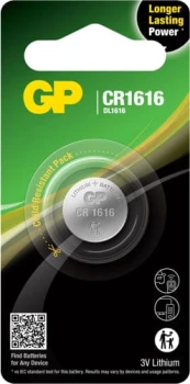 BATERIA GUZIKOWA LITOWA 3V CR1616 GP BATTERY GP CR 1616SZ