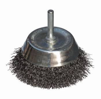 Szczotka doczołowa 75 mm - drut falisty, trzpień ABRABORO 99420027