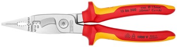 SZCZYPCE DO PRAC ELEKTROINSTALACYJNYCH IZOLOWANE 200MM KNIPEX KN 13 86 200