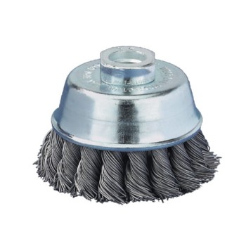 Szczotka doczołowa 65 mm/M14 - drut splatany INOX 0,5 mm ABRABORO 99040012