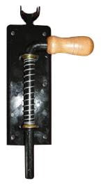 ZASUWA SPRĘŻYNOWA CZARNA DREWNIANA RĄCZKA 300MM UN ZAS SCD 300