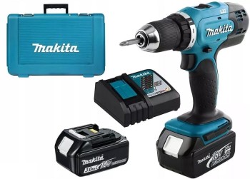 WIERTARKO-WKRĘTARKA AKUMULATOROWA 18V 2*3.0AH LI-LON 2 BIEGI MAKITA DDF453RFE