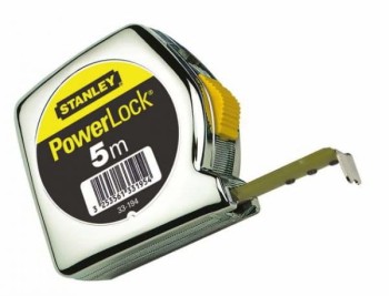 MIARA POWERLOCK, CHROMOWANA OBUDOWA PLASTIKOWA 5M/19MM [L] STANLEY S/33-194-1
