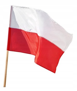 FLAGA POLSKI 70*112 CM, KPL. Z TRZONKIEM UN FLA PT70*112