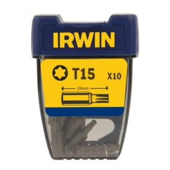 GROT, BIT, KOŃCÓWKA TYPU TORX 1/4' 25MM 10 SZT. T15 IRWIN 10504352
