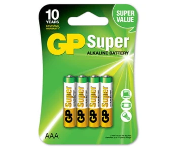BATERIA SUPER ALKALINE AAA 1.5V 4 SZTUK GP BATTERY GP24A-UW4