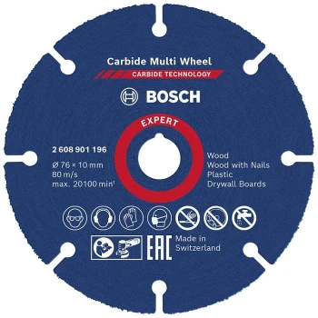TARCZA UNIWERSALNA EXPERT CARBIDE MULTI WHEEL CMW 79*10MM BOSCH 2608901196