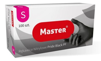 RĘKAWICE NITRYLOWE CZARNE MASTER PRIDE ROZMIAR S UN REK GU 4863
