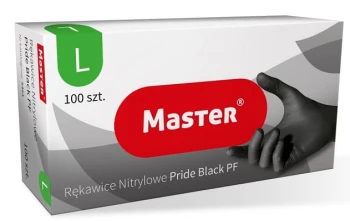 RĘKAWICE NITRYLOWE CZARNE MASTER PRIDE ROZMIAR L UN REK GU 4887