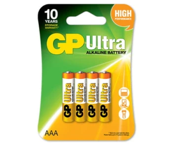 BATERIA ULTRA ALKALINE AAA LR3 1.5V 4SZT GP BATTERY GP24AU-U4