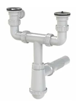 SYFON ZLEWOZMYWAKOWY 2 KOMORY - SITKO METALOWE UN HR/SFZ/044